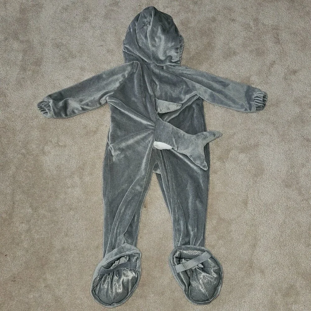 Gray Shark Halloween Costume Baby Boy Girl 18-24 Months 1pc Fleece Hooded Target